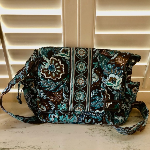 Vera Bradley messenger bag, Java Blue - Picture 1 of 10